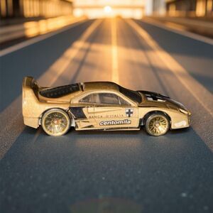 VTG 1988 Mattel Hot Wheels Gold Ferrari Centomila Banca D’italia DieCast Car